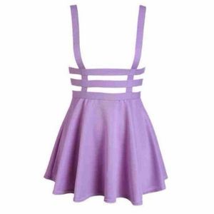 Lavender suspender skirt